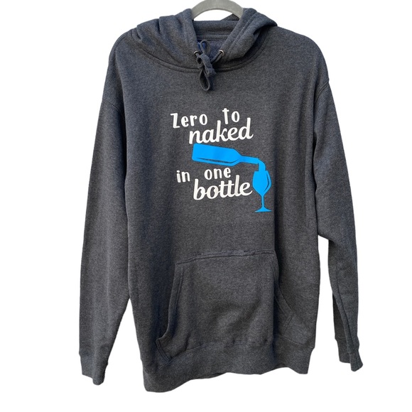 J America “Zero To Naked In One Bottle” Hoodie With Attached Bottle Opener - Picture 2 of 8